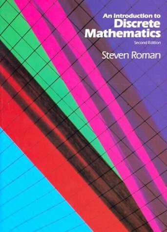 Book Cover By Steven Roman - An Introduction to Discrete Mathematics, Second Edition (2nd Edition) (1905-06-26) [Hardcover]