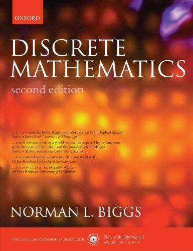 Book Cover Discrete Mathematics, 2nd Edition by Norman L. Biggs (2002-05-03)