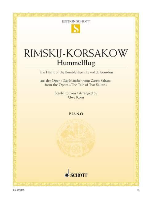 Book Cover SCHOTT RIMSKY-KORSAKOV NIKOLAI - THE FLIGHT OF THE BUMBLE-BEE - PIANO Partition classique Piano - instrument Ã  clavier Piano