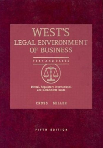 Book Cover West's Legal Environment of Business (5th Edition) Text Only