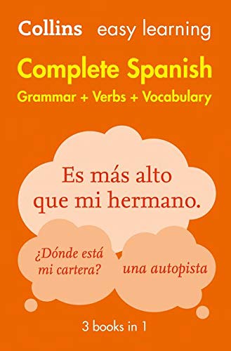 Book Cover Easy Learning Spanish Complete Grammar, Verbs and Vocabulary (3 books in 1): Trusted support for learning (Collins Easy Learning Spanish)