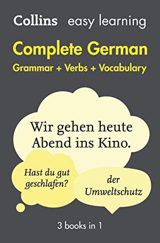 Book Cover Complete German Grammar Verbs Vocabulary: 3 Books in 1 (Collins Easy Learning)