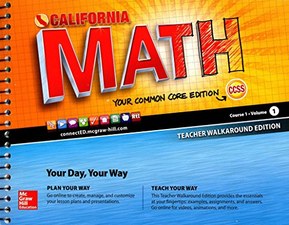 CA Math Course 1 Vol 1 Teacher Walkaround Edition 2015
