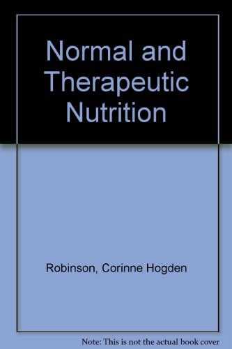 Book Cover Normal and Therapeutic Nutrition