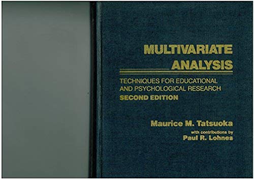 Book Cover Multivariate Analysis: Techniques for Educational and Psychological Research