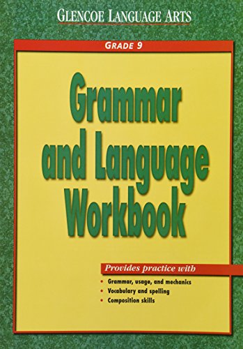 Book Cover Glencoe Language Arts Grammar And Language Workbook Grade 9