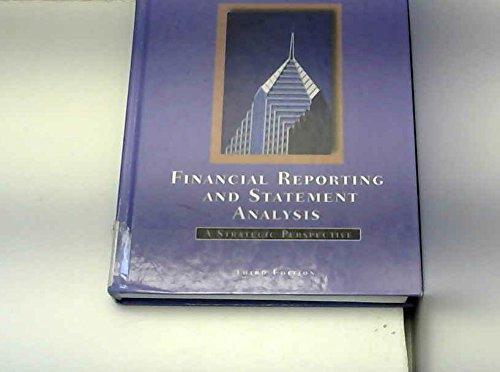 Book Cover Financial Reporting and Statement Analysis: A Strategic Perspective