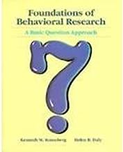 Book Cover Foundations of Behavioral Research: A Basic Question Approach