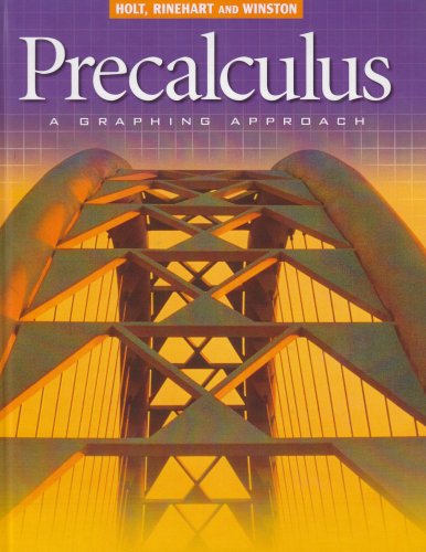Book Cover Precalculus, Grade 12 a Graphing Approach: Holt Pre-calculus a Graphing Approach
