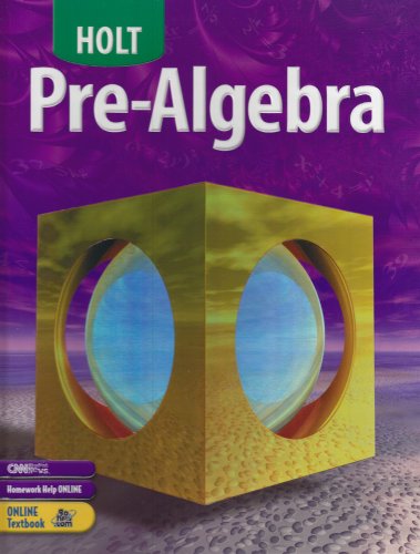 Book Cover Holt Pre-Algebra: Student Edition 2004