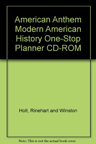 Book Cover American Anthem Modern American History One-Stop Planner CD-ROM