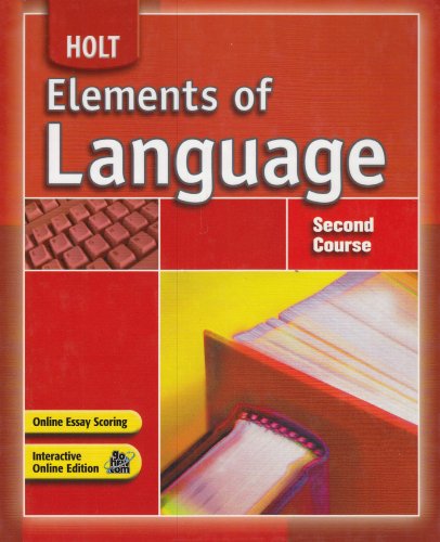 Book Cover Elements of Language: Student Edition Second Course 2007