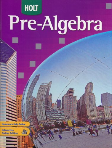 Book Cover Holt Pre-Algebra