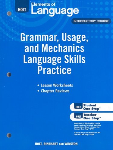 Book Cover Elements of Language: Grammar Usage and Mechanics Language Skills Practice Grade 6