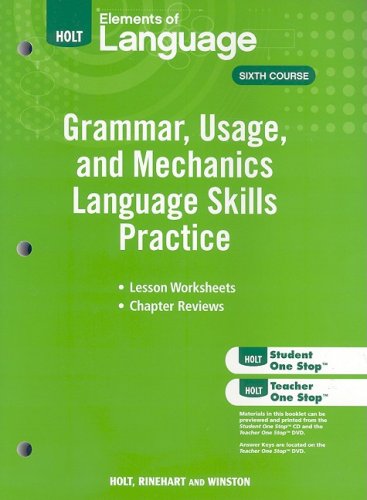Book Cover Elements of Language: Grammar Usage and Mechanics Language Skills Practice Grade 12