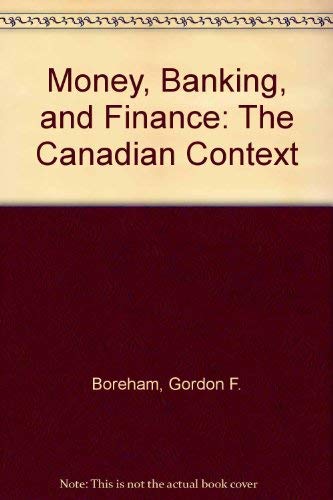 Book Cover Money, Banking, and Finance: The Canadian Context