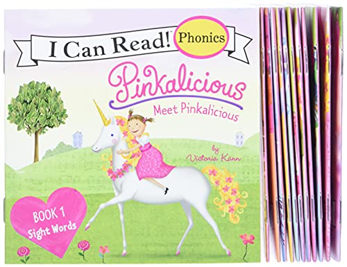 Book Cover Pinkalicious 12-Book Phonics Fun!: Includes 12 Mini-Books Featuring Short and Long Vowel Sounds (My First I Can Read)
