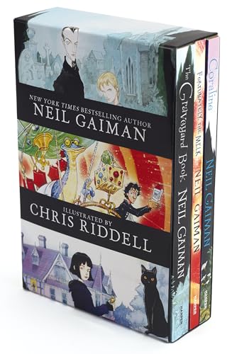 Book Cover Neil Gaiman/Chris Riddell 3-Book Box Set: Coraline; The Graveyard Book; Fortunately, the Milk