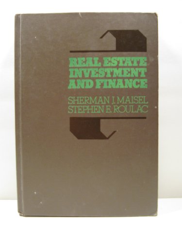 Real Estate Investment and Finance