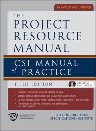 Book Cover The Project Resource Manual: CSI Manual of Practice