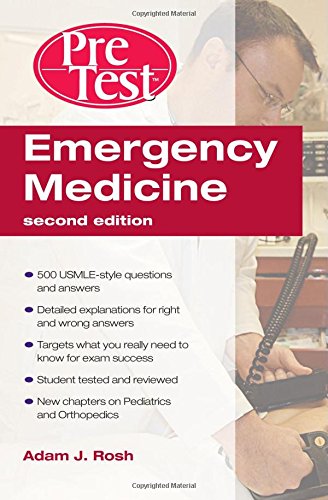 Book Cover Emergency Medicine PreTest Self-Assessment and Review, Second Edition (PreTest Clinical Medicine)