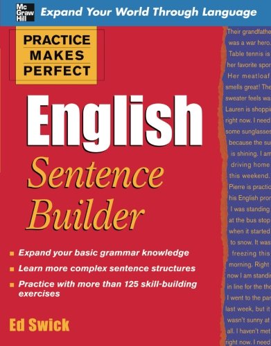 Book Cover Practice Makes Perfect English Sentence Builder (Practice Makes Perfect Series)