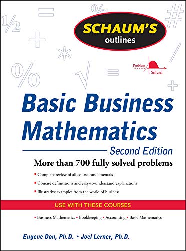 Book Cover Schaum's Outline of Basic Business Mathematics (Schaum's Outline Series)