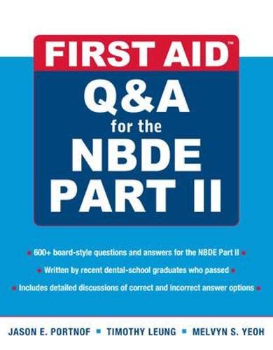 Book Cover First Aid Q&A for the NBDE Part II (First Aid Series)