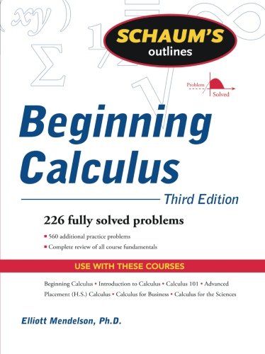 Book Cover Schaum's Outline of Beginning Calculus, Third Edition