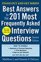 Book Cover Best Answers to the 201 Most Frequently Asked Interview Questions, Second Edition