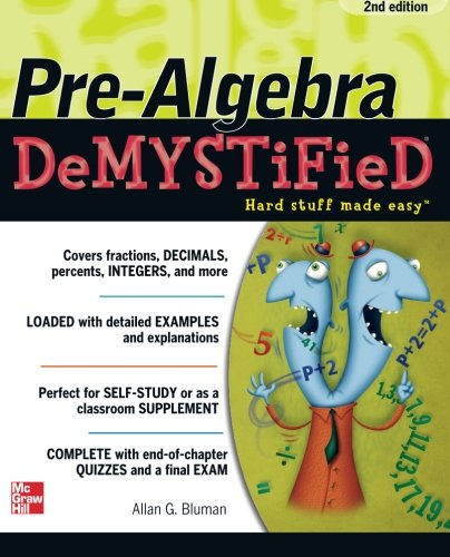 Book Cover Pre-Algebra DeMYSTiFieD, Second Edition