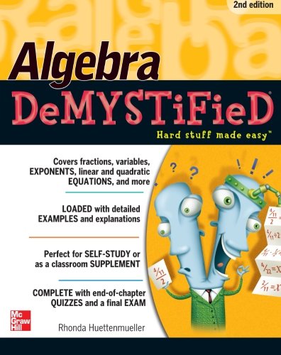 Book Cover Algebra DeMYSTiFieD, Second Edition