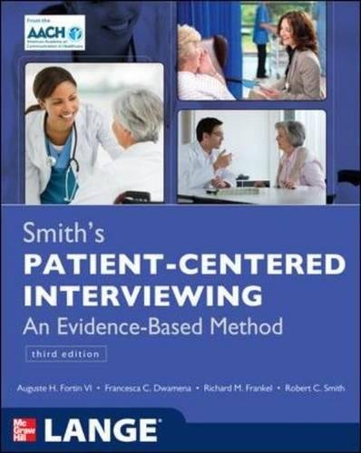 Book Cover Smith's Patient Centered Interviewing: An Evidence-Based Method, Third Edition