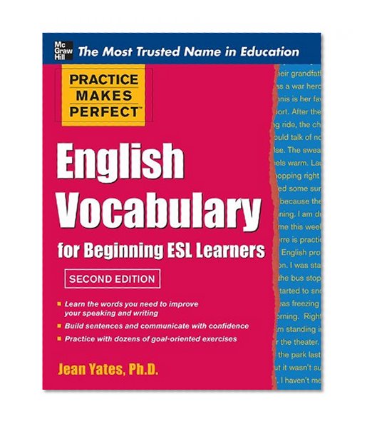 Book Cover Practice Makes Perfect English Vocabulary for Beginning ESL Learners (Practice Makes Perfect Series)