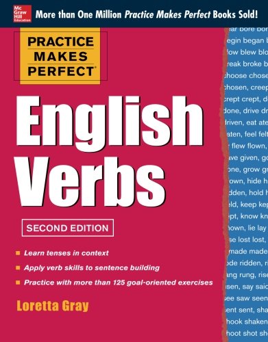 Book Cover Practice Makes Perfect English Verbs, 2nd Edition: With 125 Exercises + Free Flashcard App
