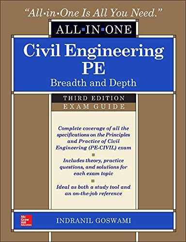 Book Cover Civil Engineering All-In-One PE Exam Guide: Breadth and Depth, Third Edition