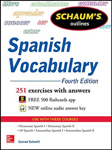 Book Cover Schaum's Outline of Spanish Vocabulary, 4th Edition (Schaum's Outlines)