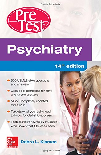 Book Cover Psychiatry PreTest Self-Assessment And Review, 14th Edition