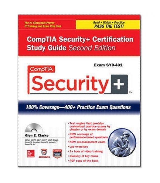 Book Cover CompTIA Security+ Certification Study Guide, Second Edition (Exam SY0-401) (Certification Press)