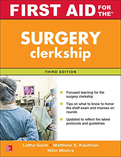 Book Cover First Aid for the Surgery Clerkship, Third Edition (First Aid Series)