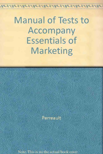Manual of Tests to Accompany Essentials of Marketing