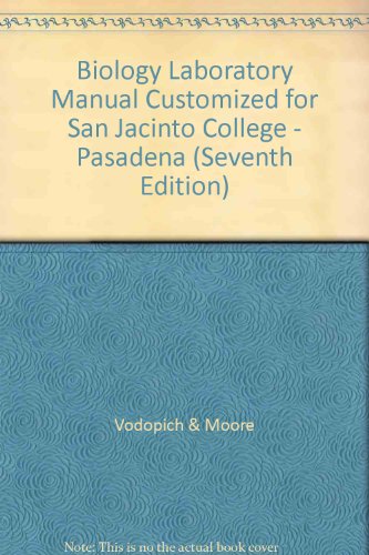 Biology Laboratory Manual Customized for San Jacinto College - Pasadena (Seventh Edition)