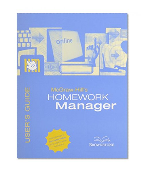 McGrawhill's Homework Manager User's Guide and Access Code to Accompany Managerial Accounting 11E