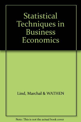 Book Cover Statistical Techniques in Business & Economics