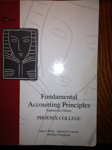 Fundamental Accounting Principles Phoenix College 18th Edition