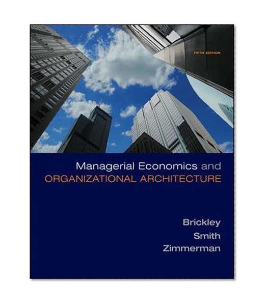 Book Cover Managerial Economics & Organizational Architecture