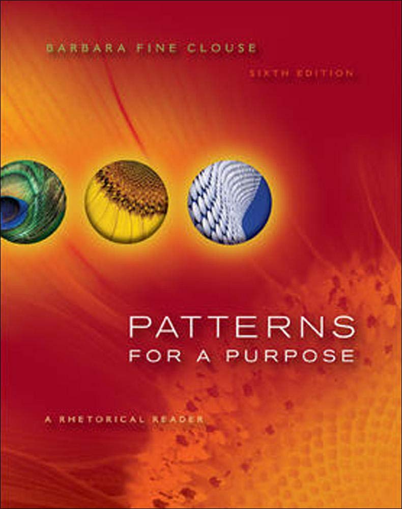 Book Cover Patterns for A Purpose: A Rhetorical Reader
