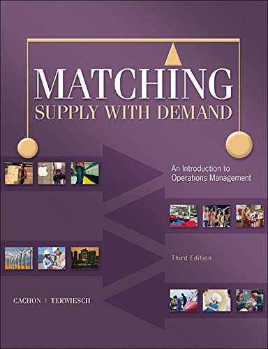 Book Cover Matching Supply with Demand: An Introduction to Operations Management