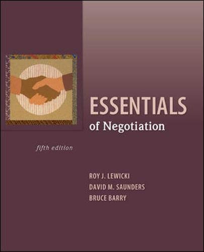 Book Cover Essentials of Negotiation