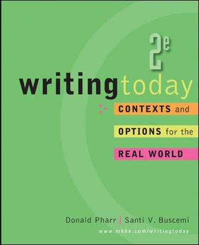 Book Cover Writing Today: Contexts and Options for the Real World, 2nd Edition